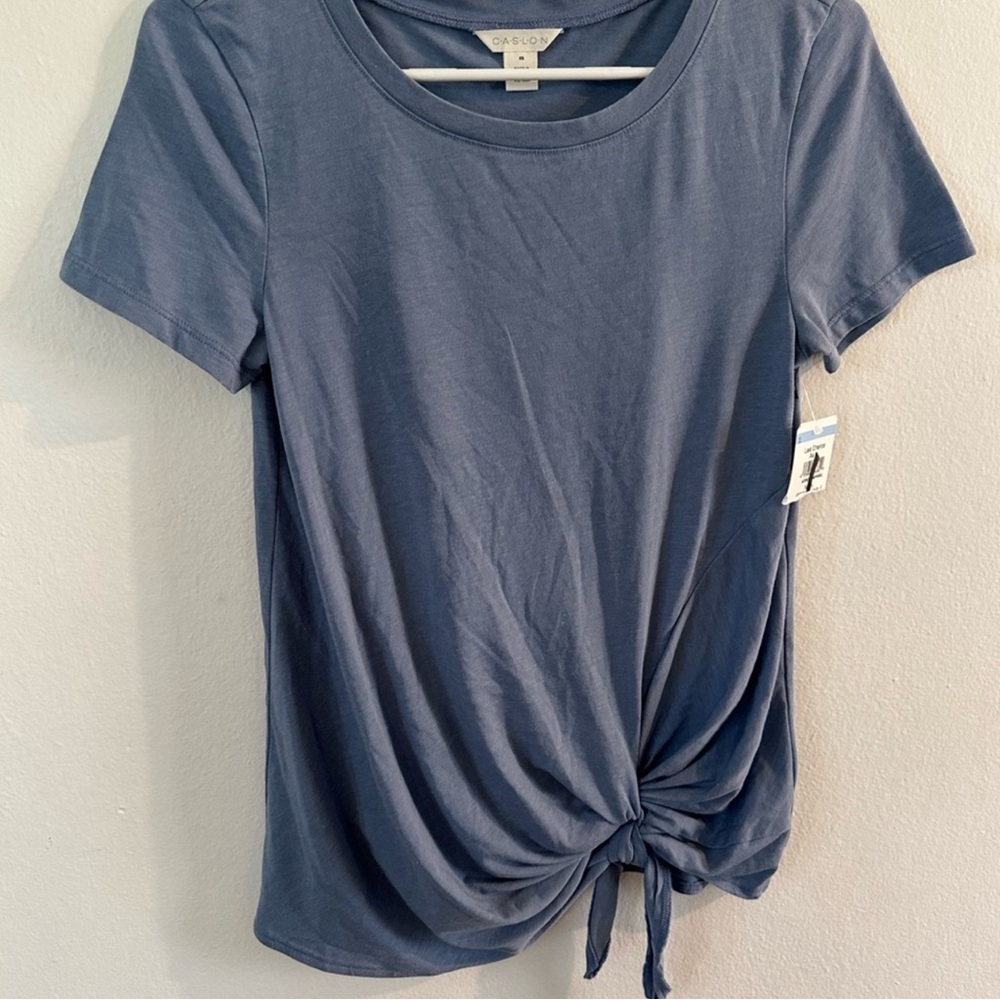 NWT! Caslon Blue Women's Top with Knot Detail